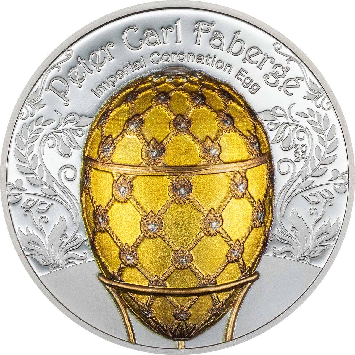 Imperial Coronation Egg 2024 1000T 2oz Silver Proof Coin