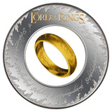 Lord of the Rings One Ring 2024 $5 Gold Inlay Glow in the Dark 2oz Silver Prooflike Coin