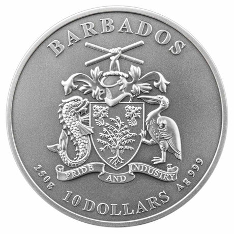 Boston Tea Party 2023 $10 250g Silver Antique Coin