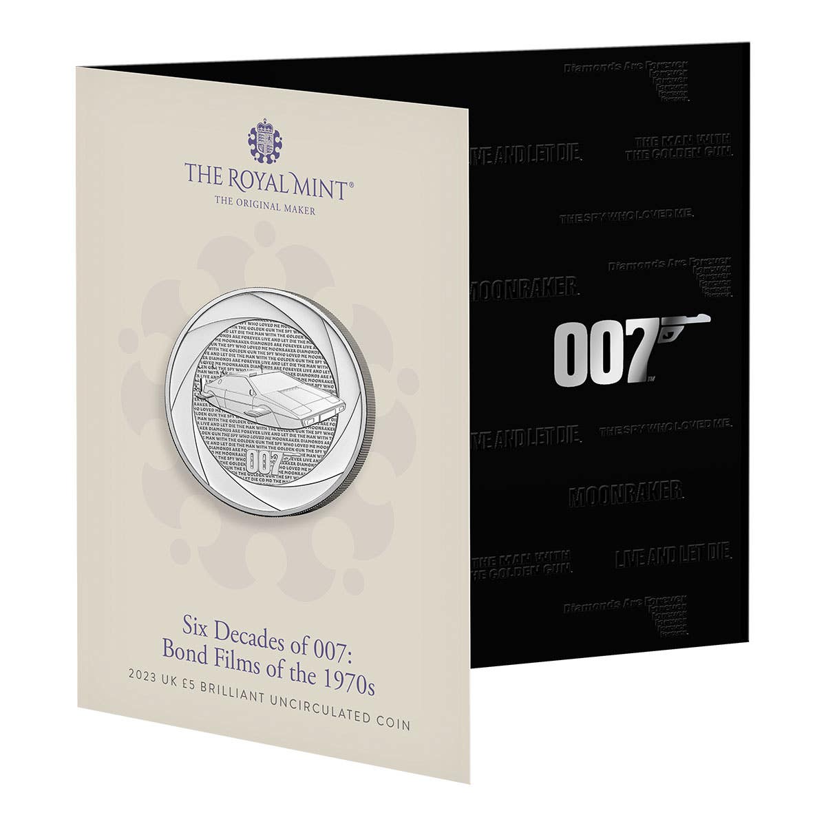 Bond Films of the 70s 2023 £5 Brilliant Uncirculated Coin