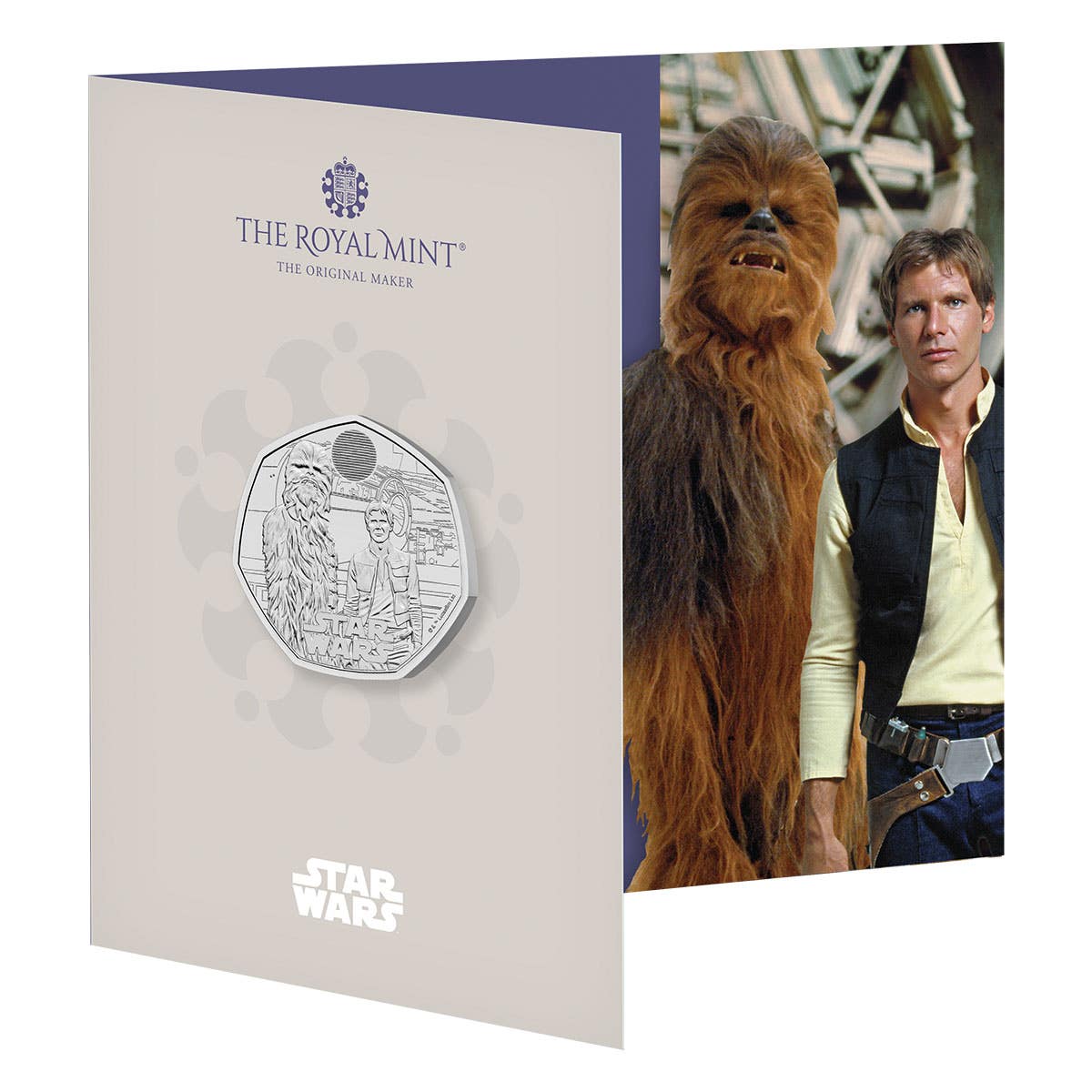 Star Wars Han Solo & Chewbacca 2024 50p Brilliant Uncirculated Coin