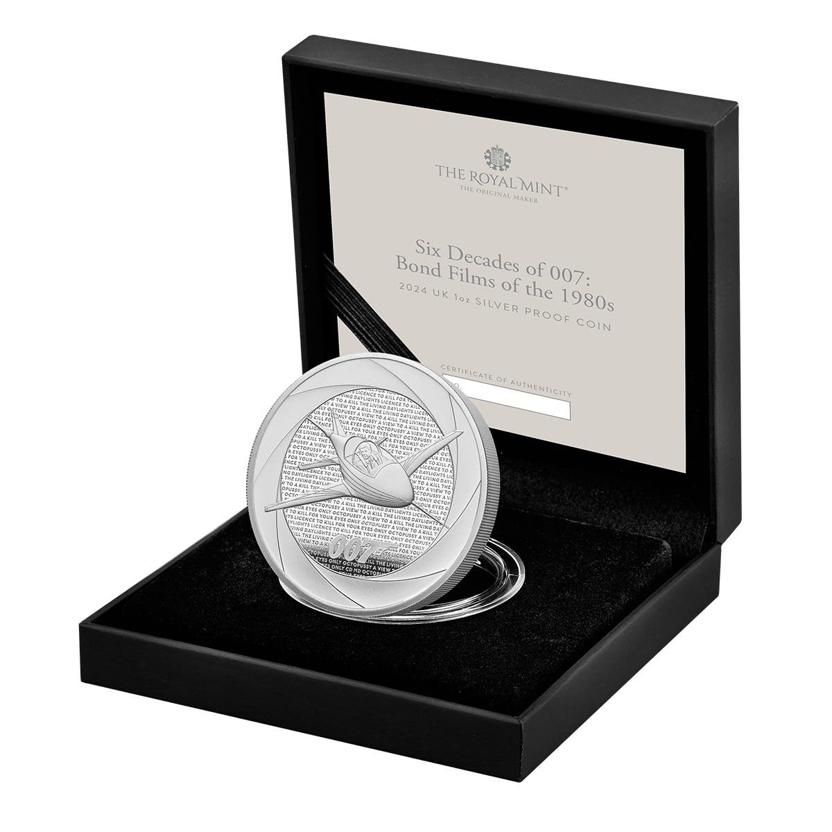 Bond Films of the 80s 2024 £2 1oz Silver Proof Coin