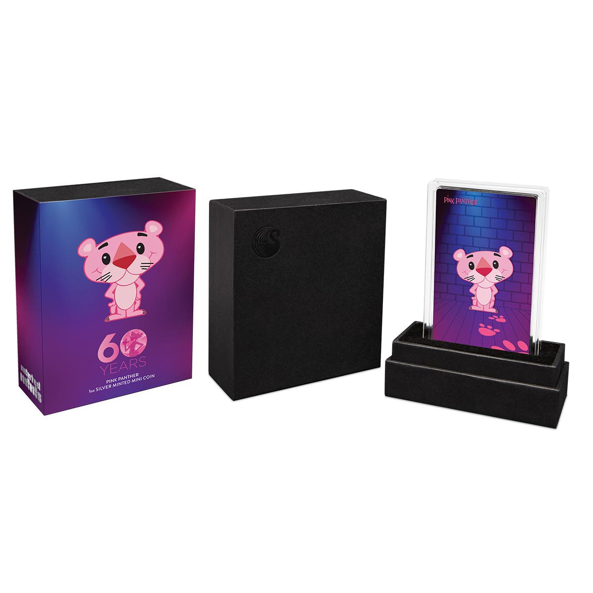 Pink Panther 60th Anniversary 2024 $1 1oz Silver Minted Mini Coin 