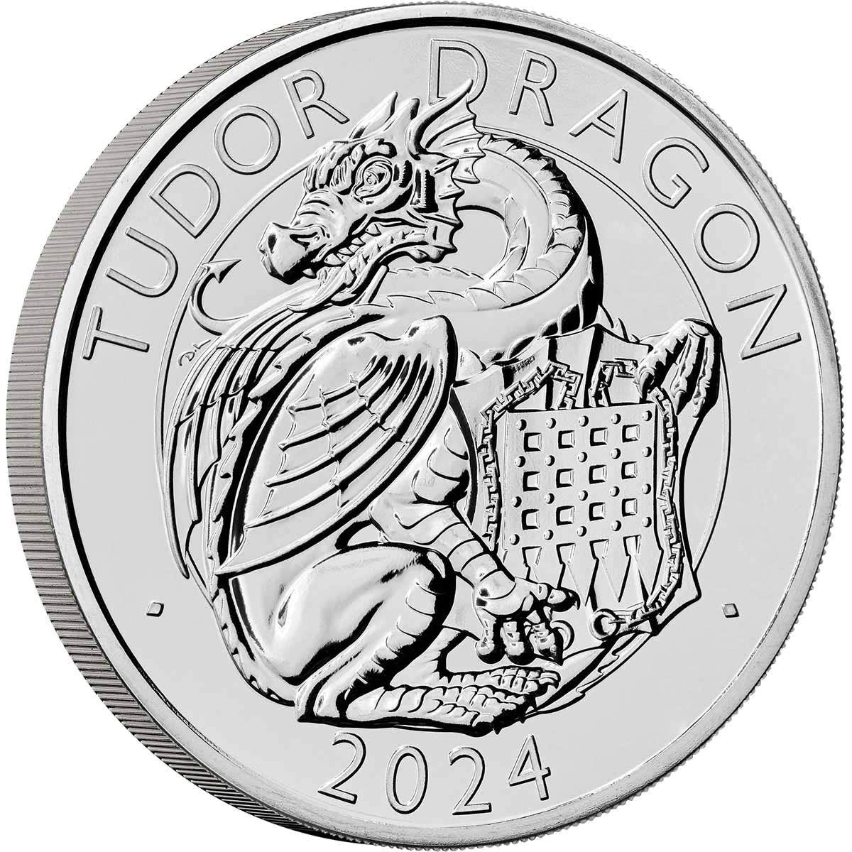 The Royal Tudor Beasts The Tudor Dragon 2024 £5 Cupro-Nickel Brilliant Uncirculated Coin