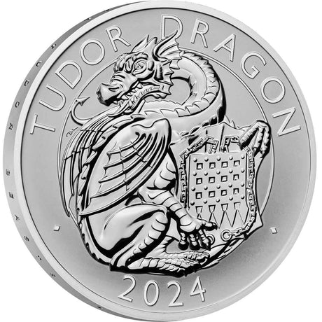 The Royal Tudor Beasts The Tudor Dragon 2024 £2 Silver Proof Two-Coin Set