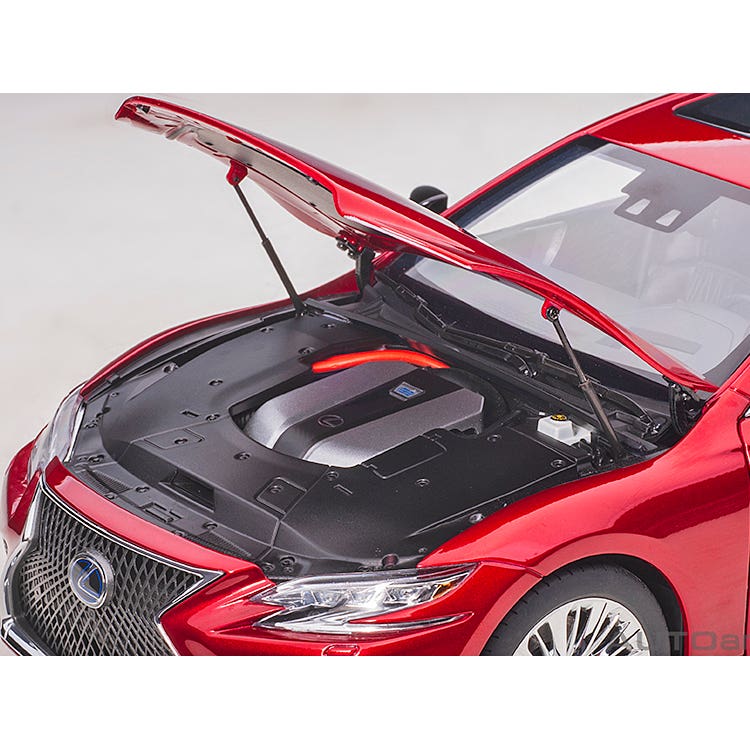 LEXUS LS 500h (MORELLO RED METALLIC/BLACK INTERIOR) - 1:18 Scale Composite Model Car