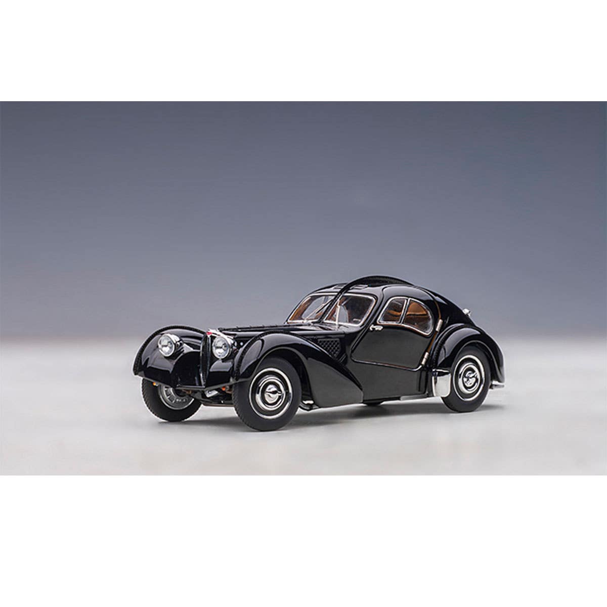 BUGATTI 57SC ATLANTIC 1938 (BLACK/WITH DISC WHEELS) - 1:43 Scale Diecast Model Car
