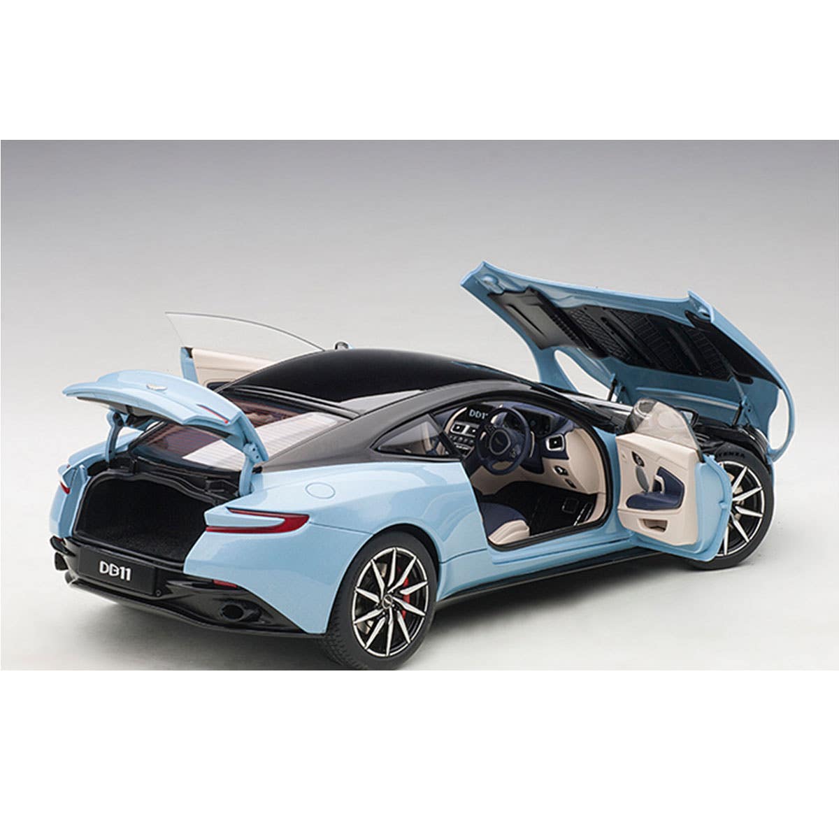 ASTON MARTIN DB11 (FROSTED GLASS BLUE ) - 1:18 Scale Composite Model Car