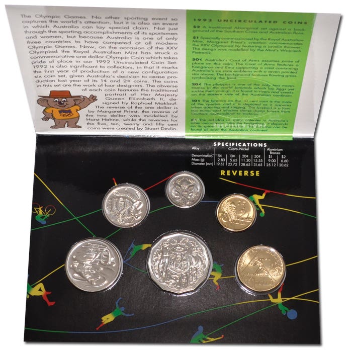 Australia Barcelona Olympics 1992 6-Coin Mint Set