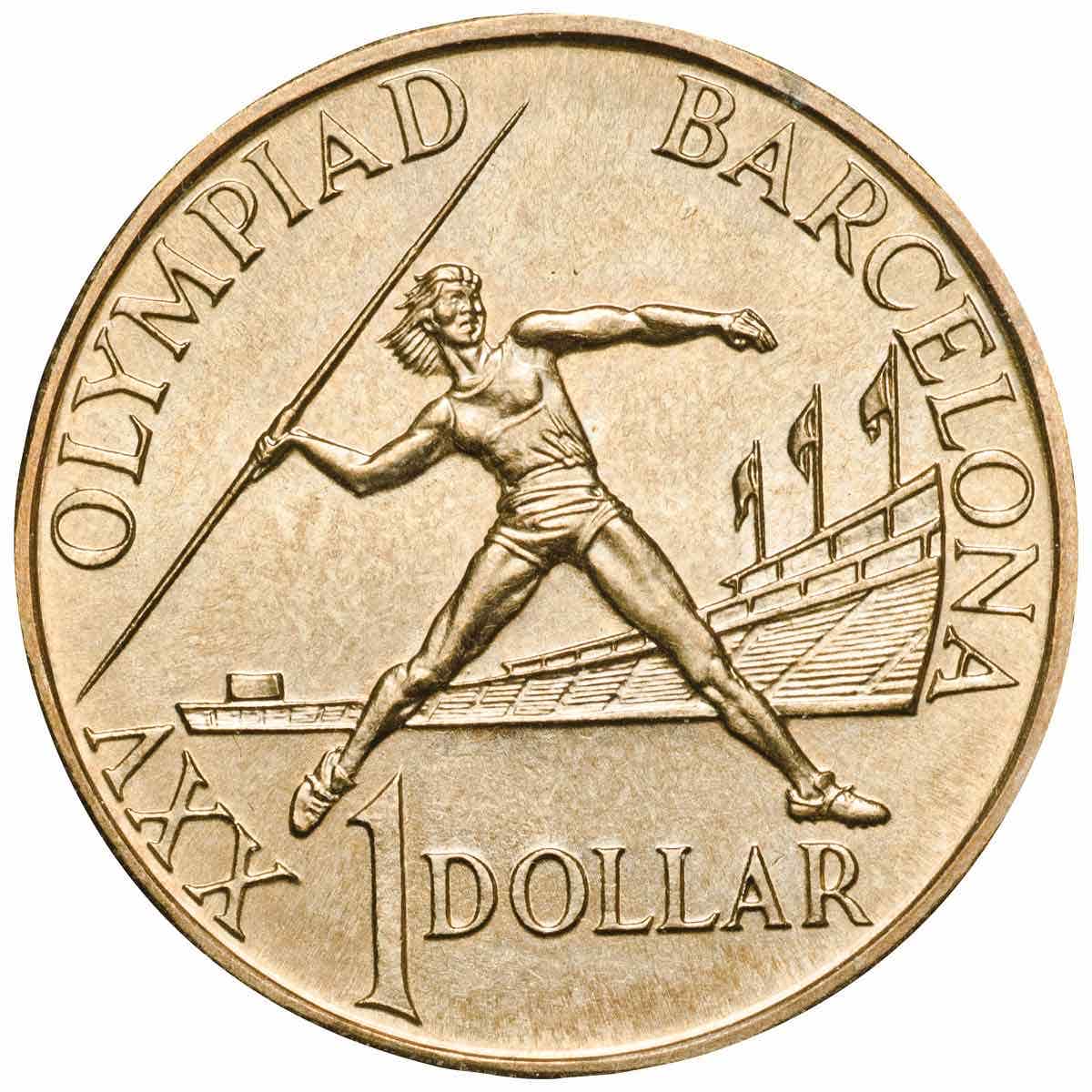 Barcelona Olympics 1992 $1 Mint Your Own Coin