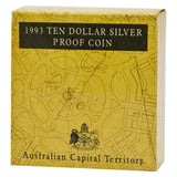 1993 $10 Australian Capitial Territory Silver Proof Coin