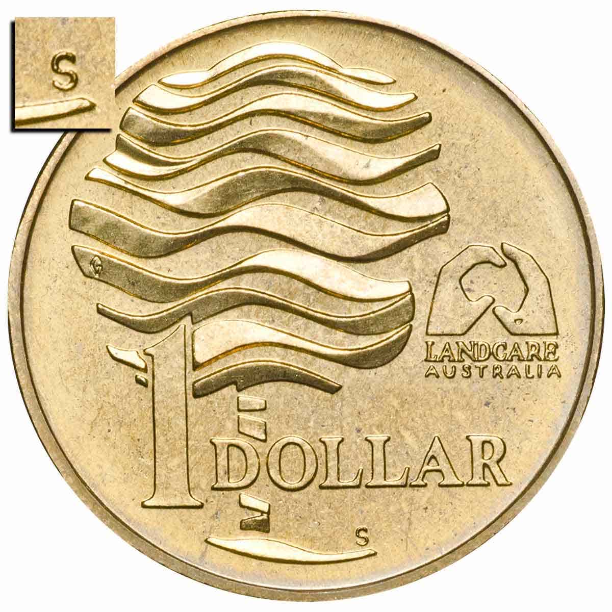 1993 $1 Landcare S Mintmark Uncirculated Coin