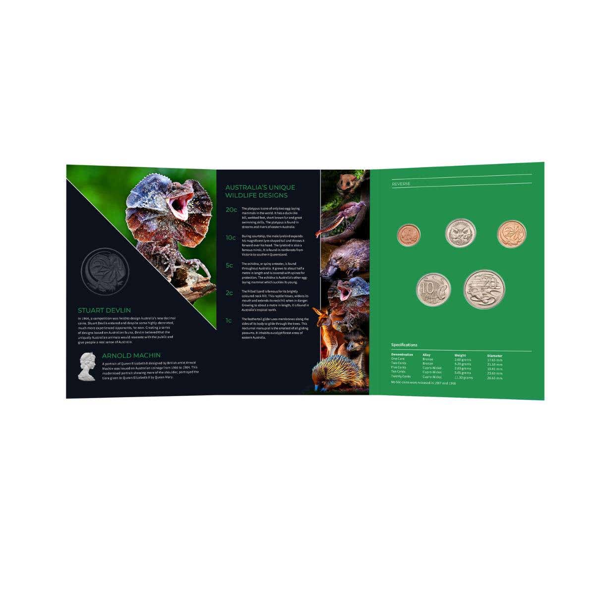 Australia 1967 Uncirculated 5-Coin Year Set