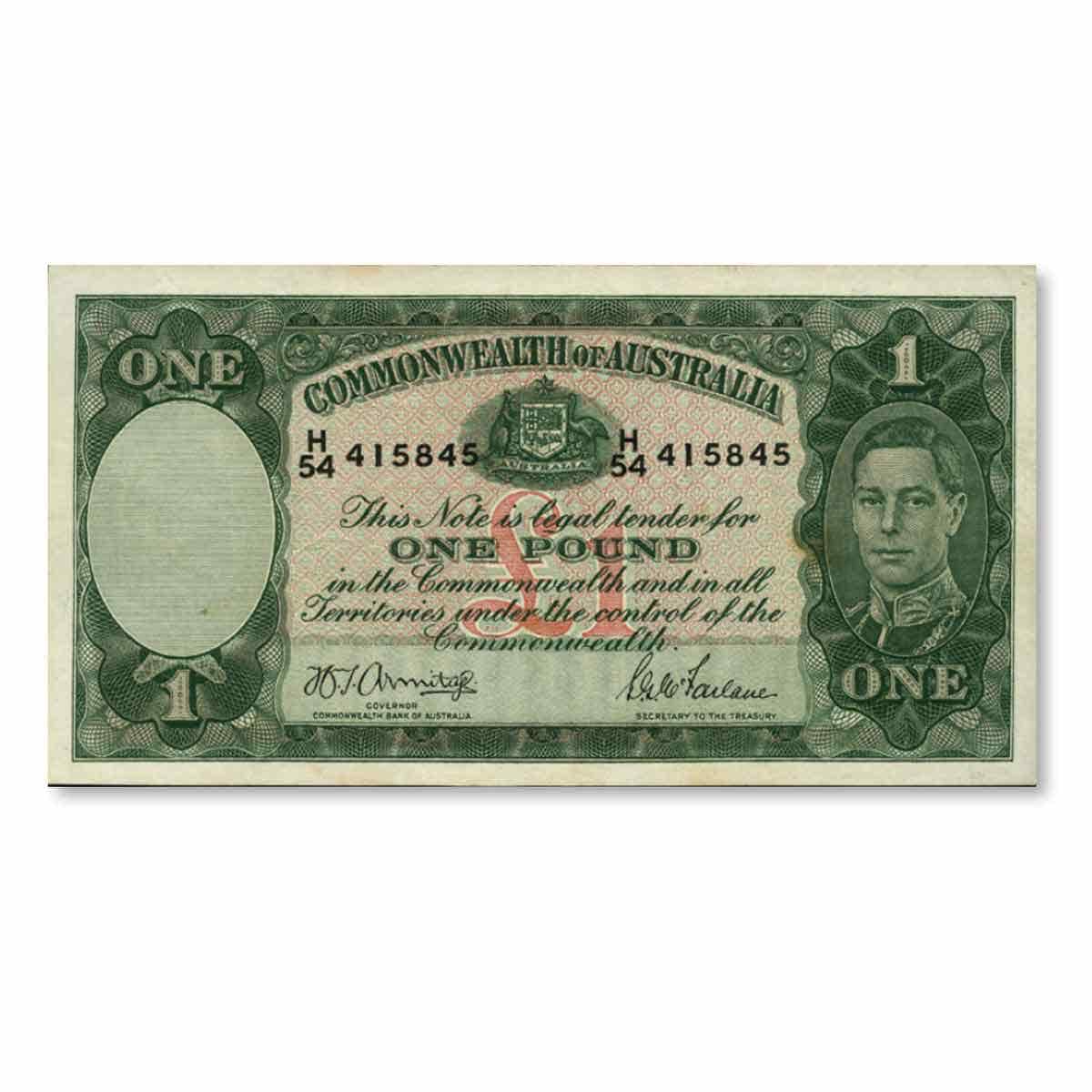 1942 £1 Armitage/McFarlane Banknote Very Fine
