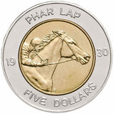 Phar Lap 2000 $5 Bimetal Uncirculated Coin