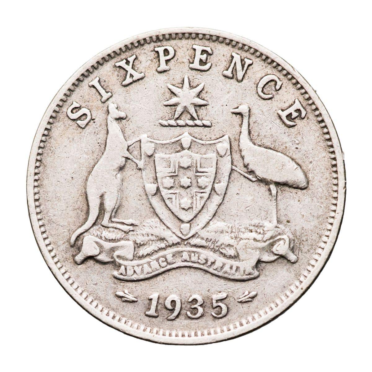 1935 Sixpence Very Good-Fine