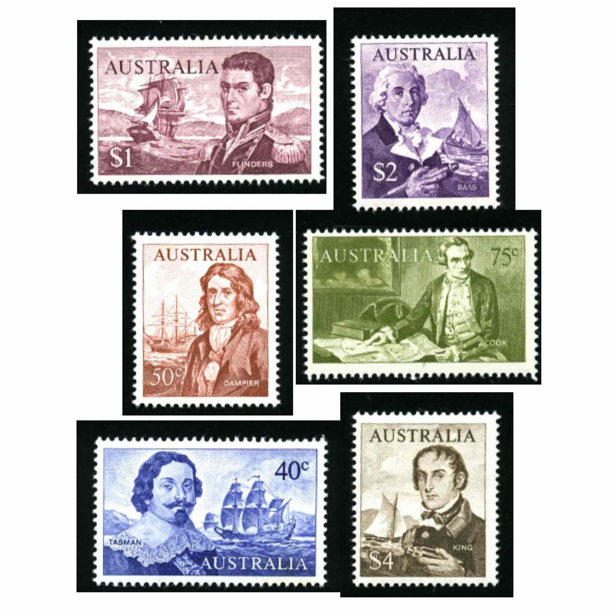 1966 Decimal Navigators 6-Stamp Set Mint Unhinged