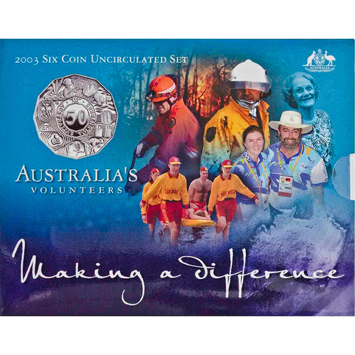Australia Volunteers 2003 6-Coin Mint Set