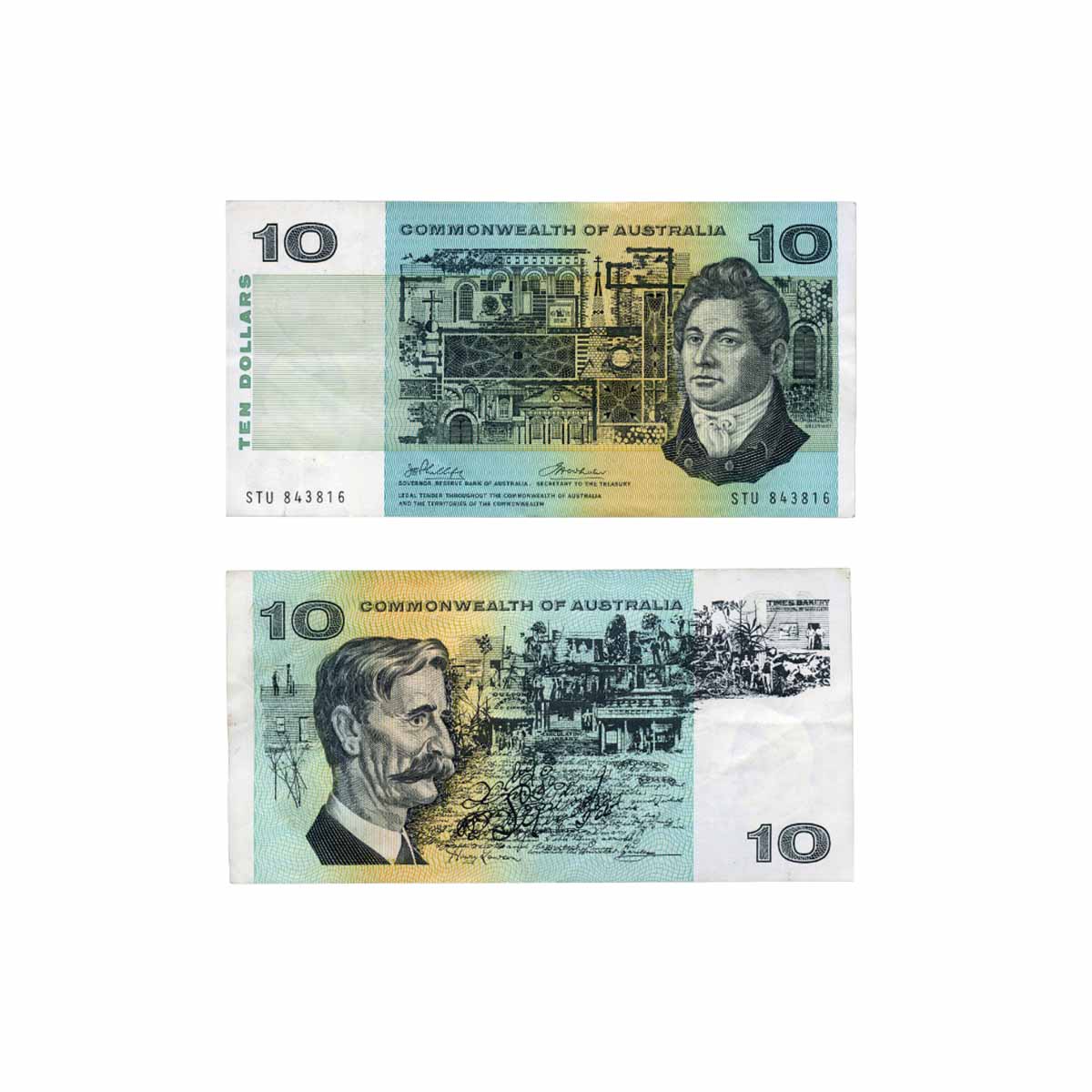 1972 $10 R304 Phillips/Wheeler Commonwealth Banknote Very Fine-Extremely Fine