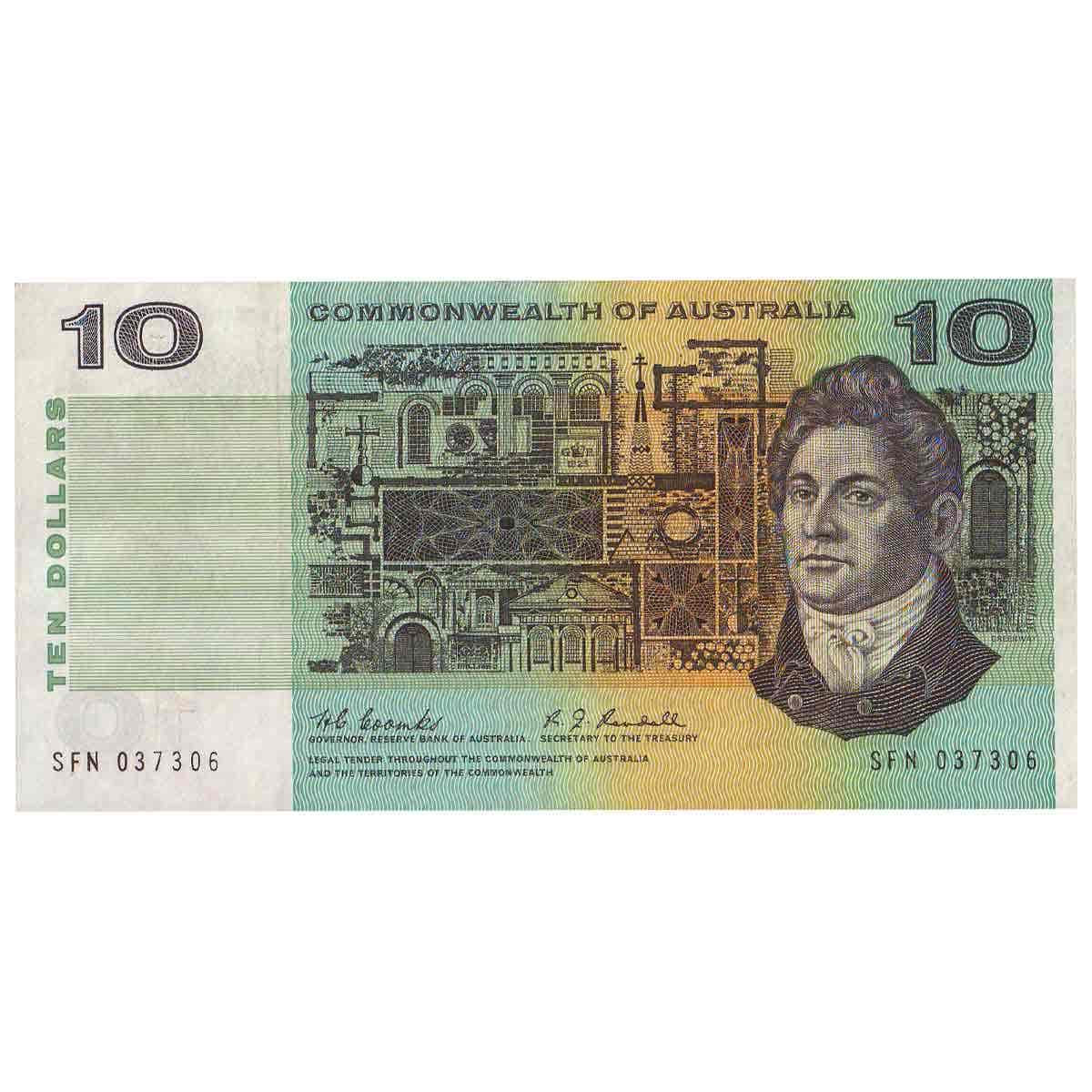 1967 $10 R302 Coombs/Randall about Uncirculated