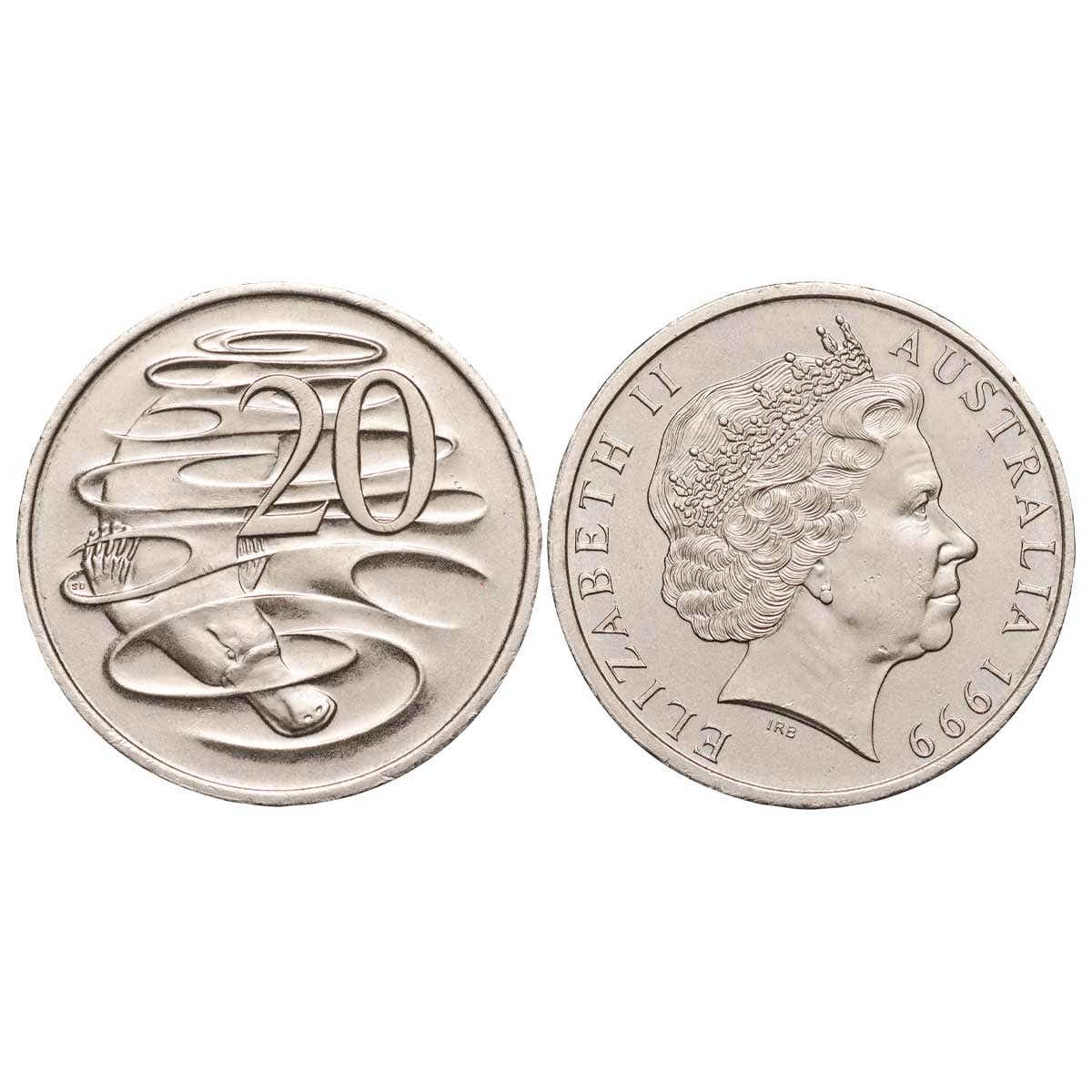 1998-1999 20c Platypus Pair Uncirculated