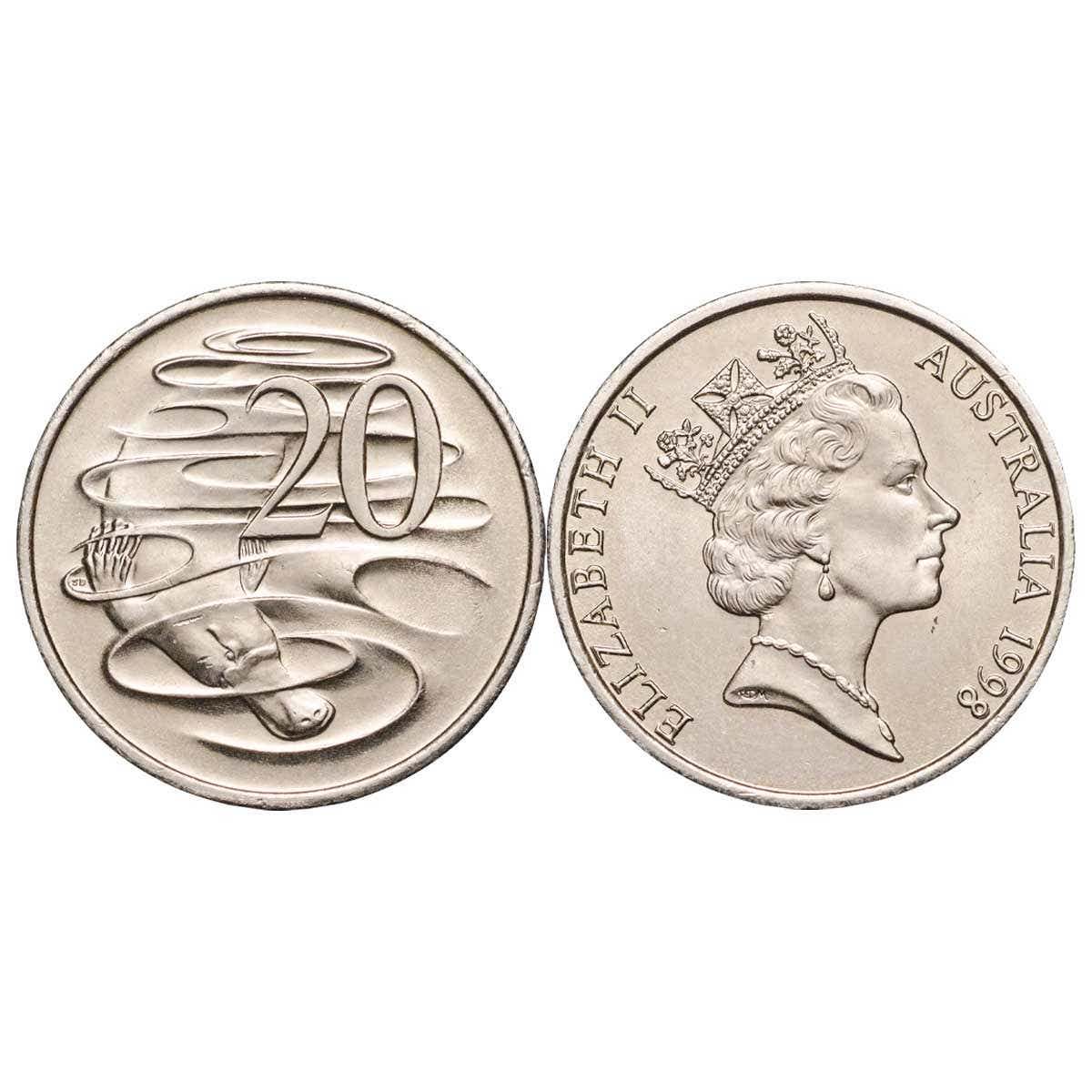 1998-1999 20c Platypus Pair Uncirculated
