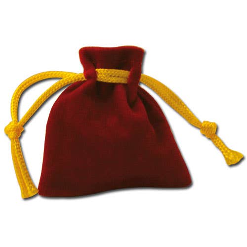 Red Pouch W/Yellow Draw String