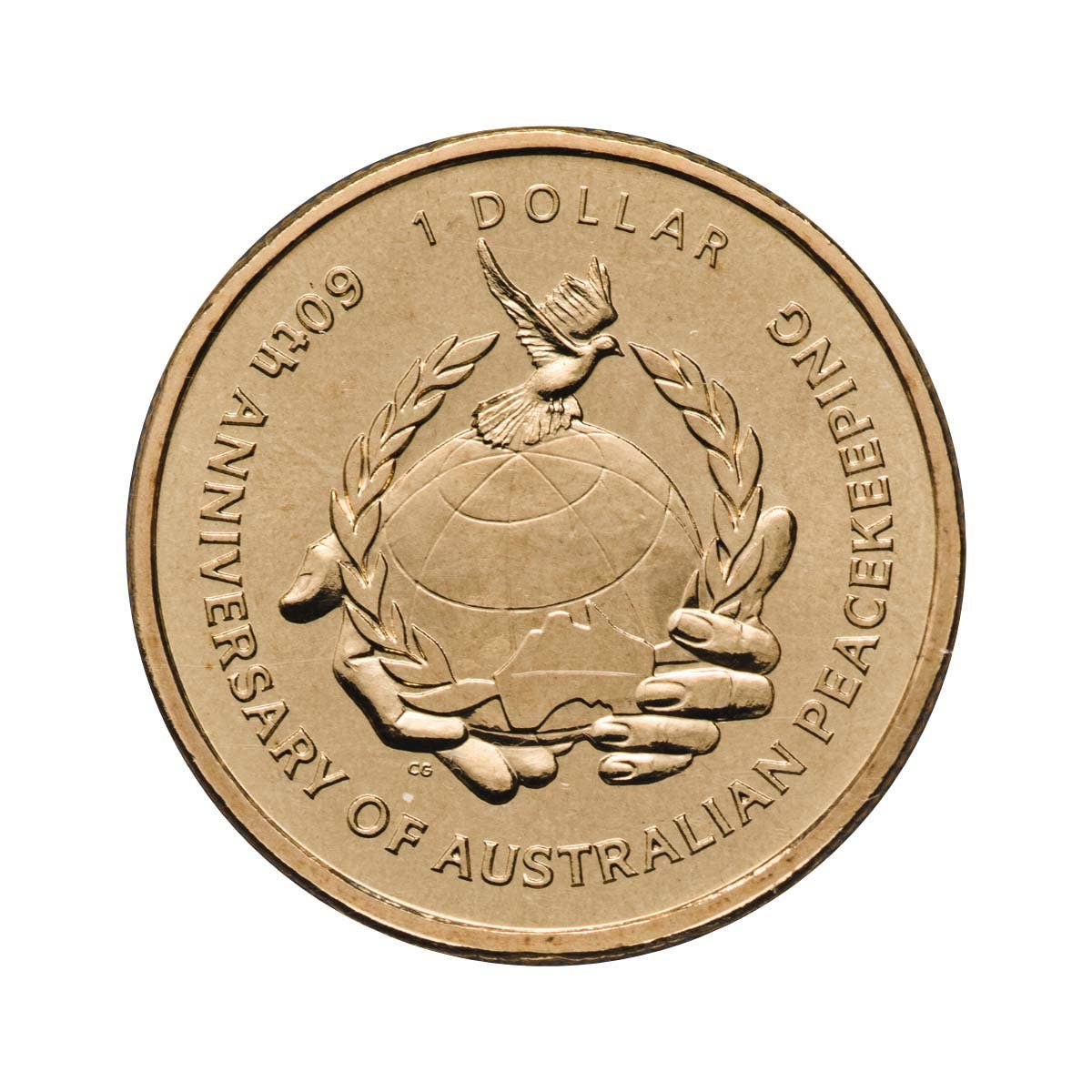 Australia 2007 $1 60th Anniversary of Australian Peacekeeping Aluminium-Bronze Uncirculated Coin