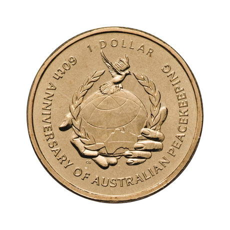 Australia 2007 $1 60th Anniversary of Australian Peacekeeping Aluminium-Bronze Uncirculated Coin