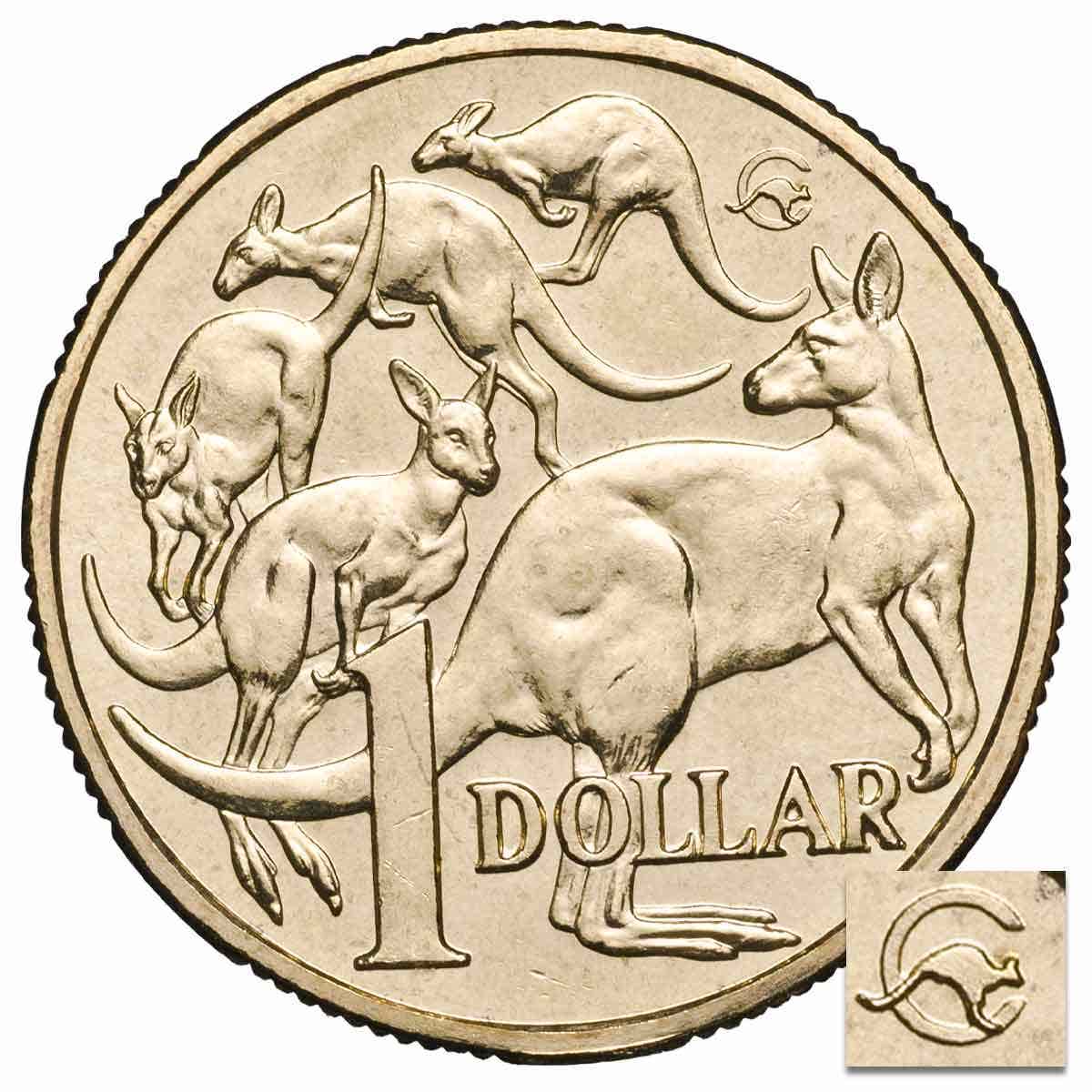 Mob of Roos Master Mintmark 2009 $1 Uncirculated Coin