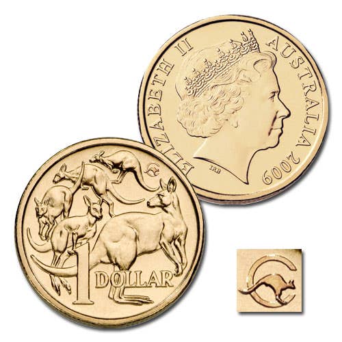 Mob of Roos Master Mintmark 2009 $1 Uncirculated Coin
