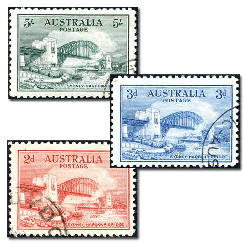 1932 Sydney Harbour Bridge Trio Fine Used