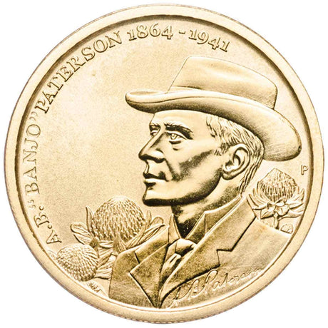 2014 $1 AB 'Banjo' Paterson Stamp & Coin Cover