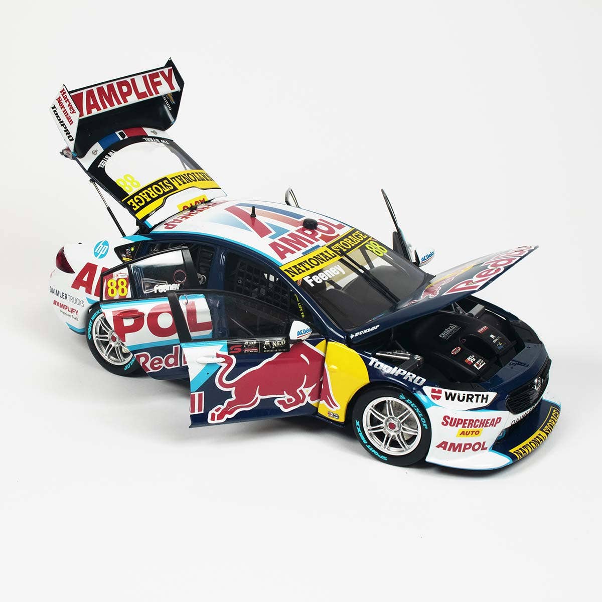 HOLDEN ZB COMMODORE - RED BULL AMPOL RACING - BROC FEENEY #88 - 2022 NED Whisky Tasmania Supersprint Race 4 RUNNER-UP - 1:18 Scale Diecast Model Car