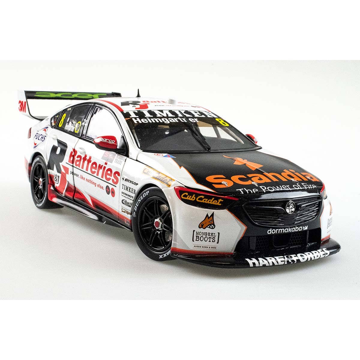 HOLDEN ZB COMMODORE - BJR - ANDRE HEIMGARTNER #8 R&J Batteries/Scandia - Bunnings Trade Perth Supernight Race 11 3RD PLACE - 1:43 Scale Diecast Model Car