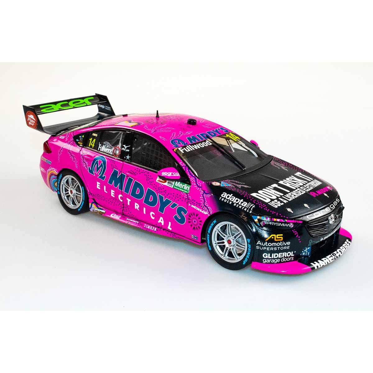 HOLDEN ZB COMMODORE - BJR - FULLWOOD #14 Middy's Electrical - Merlin Darwin Triple Crown - Race 18 - 1:43 Scale Diecast Model Car