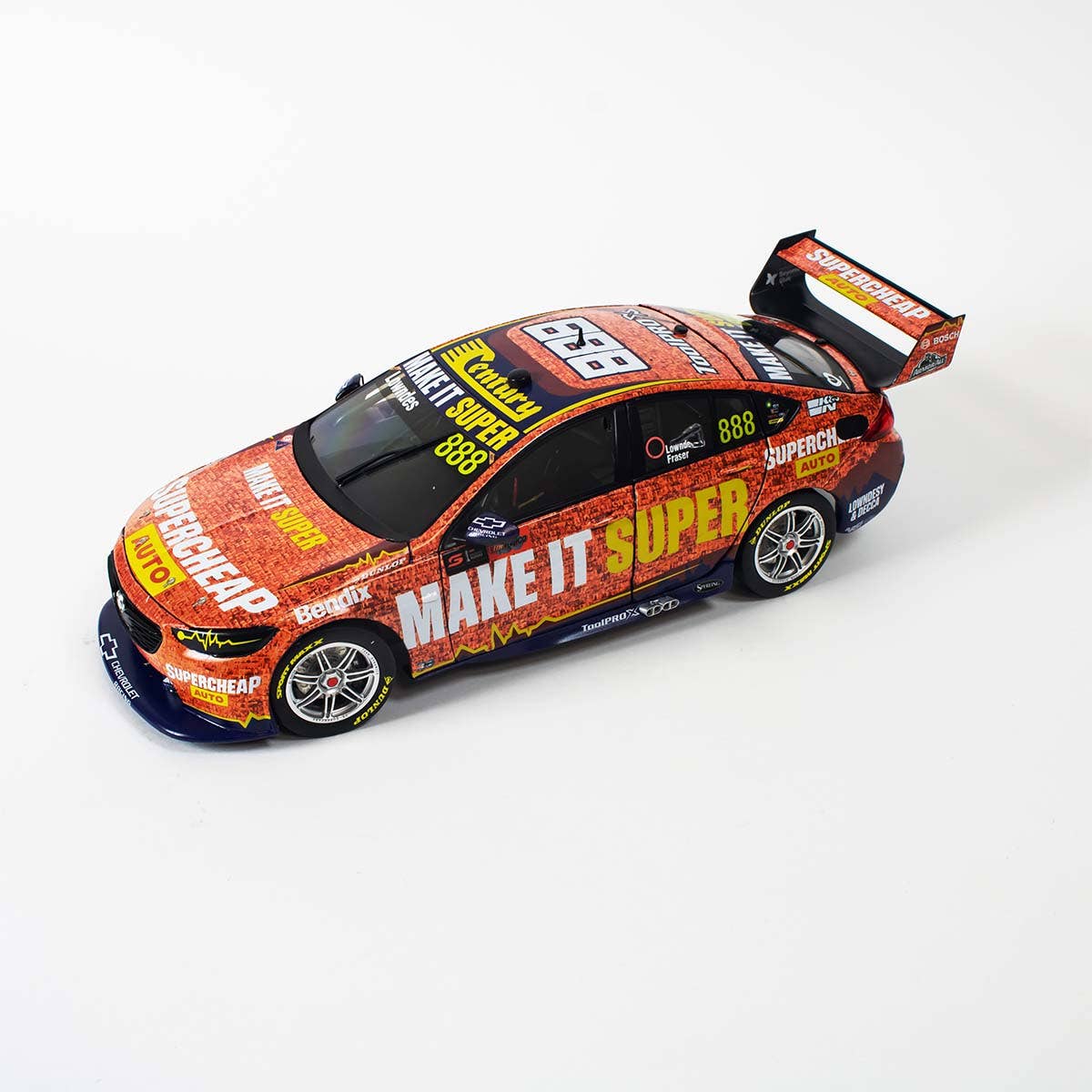 HOLDEN ZB COMMODORE - TRIPLE EIGHT RACE ENGINEERING - SUPERCHEAP AUTO RACING - LOWNDES/FRASER #888 - 2022 Bathurst 1000 - 1:64 Scale Diecast Model Car