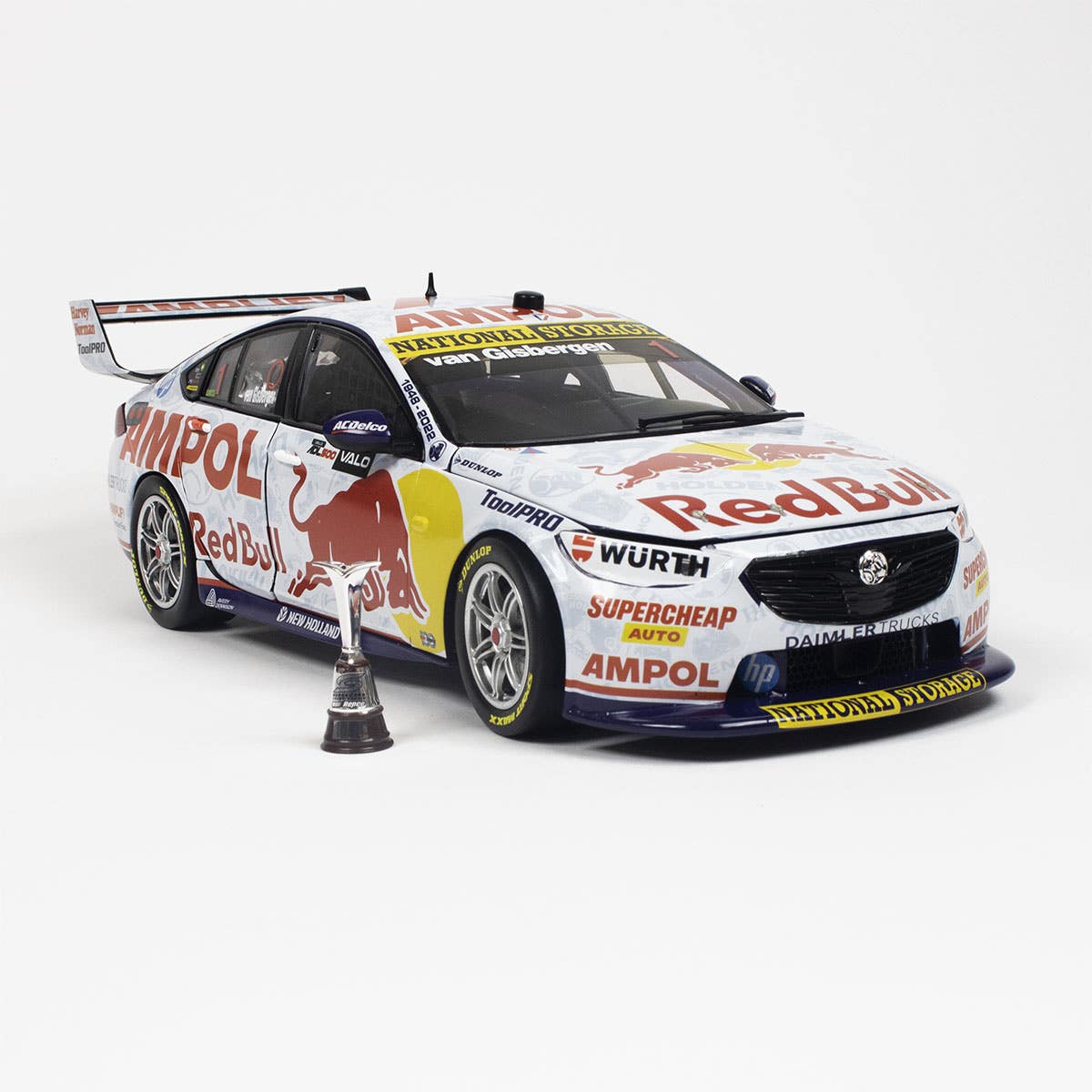 HOLDEN ZB COMMODORE - RED BULL AMPOL RACING - VAN GISBERGEN #1 - 2022 VAILO Adelaide 500 CHAMPIONSHIP WINNER - 1:18 Scale Diecast Model Car
