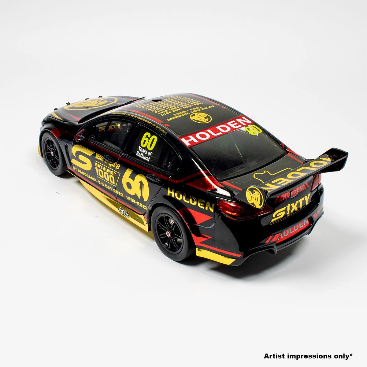 2023 BATHURST 1000 - HOLDEN COMMODORE VF V8 SUPERCAR - 60th ANNIVERSARY OF THE BATHURST GREAT RACE - SPECIAL LIMITED EDITION - 1:18 Scale Diecast Model Car
