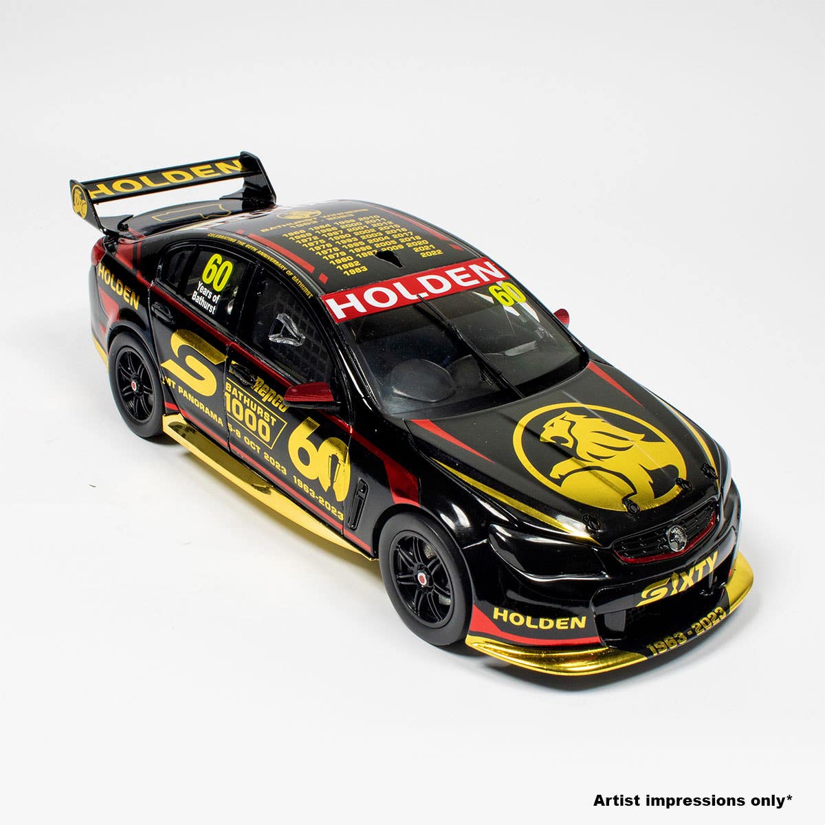 2023 BATHURST 1000 - HOLDEN COMMODORE VF V8 SUPERCAR - 60th ANNIVERSARY OF THE BATHURST GREAT RACE - SPECIAL LIMITED EDITION - 1:18 Scale Diecast Model Car