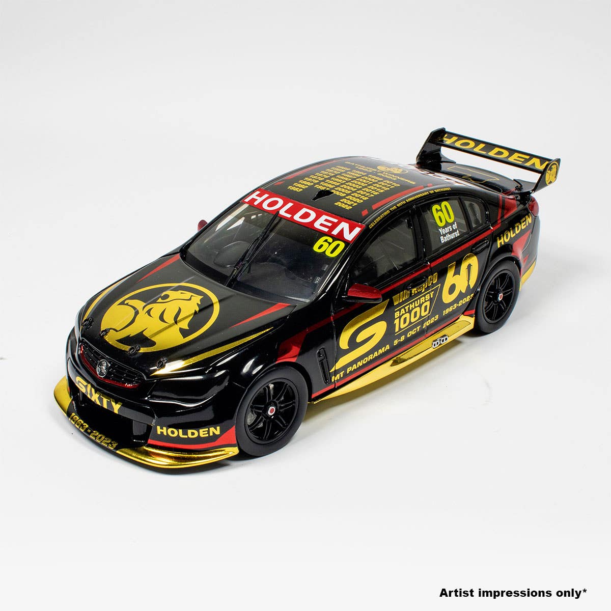 2023 BATHURST 1000 - HOLDEN COMMODORE VF V8 SUPERCAR - 60th ANNIVERSARY OF THE BATHURST GREAT RACE - SPECIAL LIMITED EDITION - 1:18 Scale Diecast Model Car