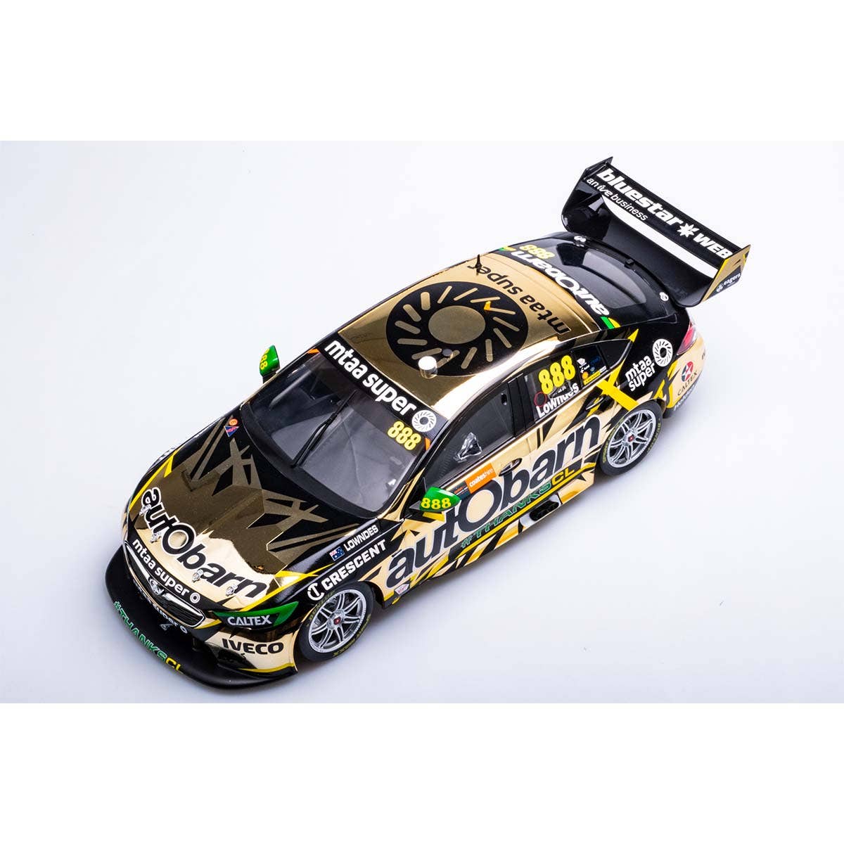 HOLDEN ZB COMMODORE AUTOBARN LOWNDES RACING #888 - LOWNDES - 2018 NEWCASTLE 500 "LOWNDES FINAL RACE" - 1:18 Scale Diecast Model Car