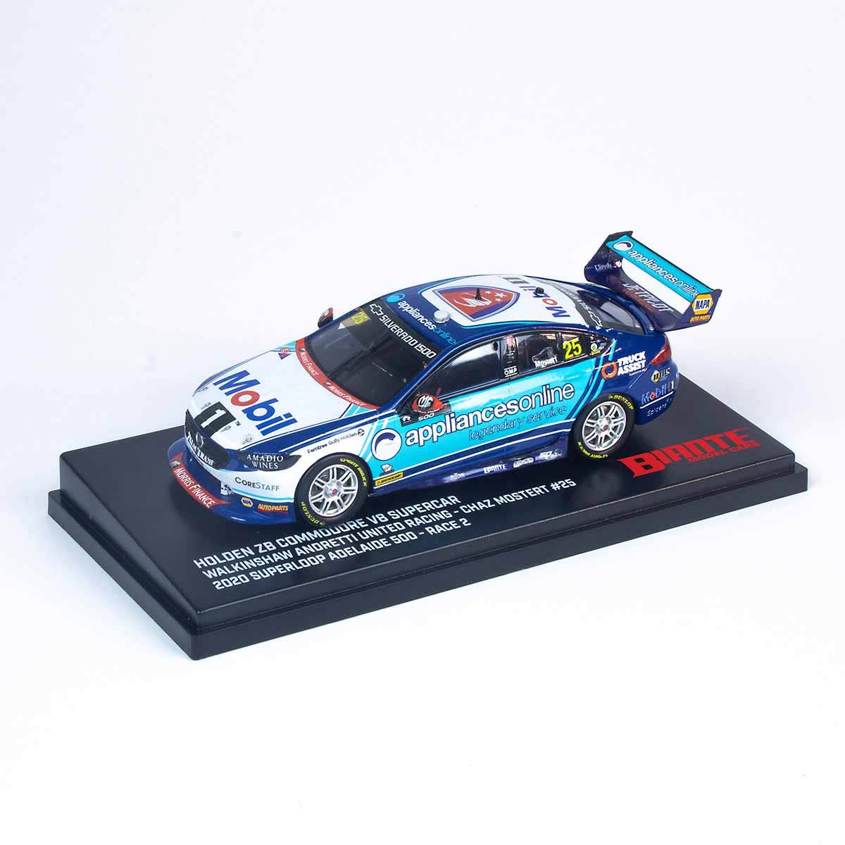 Holden ZB Commodore - Mobil 1 Appliances Online Racing - #25, C.Mostert - 2nd place, Race 2, Superloop Adelaide 500 - Diecast Model Car