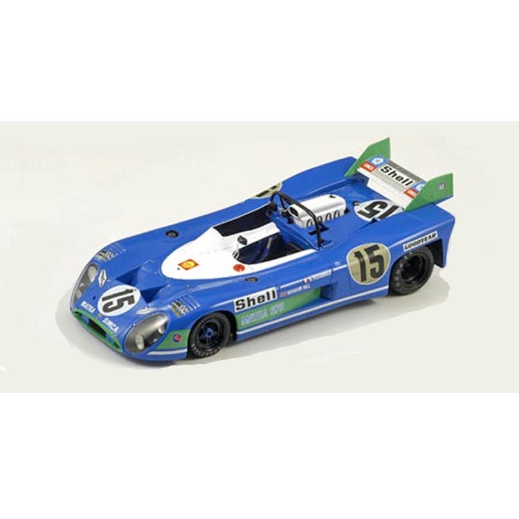 Matra Simca MS 670 No.15 Winner 24H Le Mans 1972 - H. Pescarolo - G. Hill - With Acrylic Cover - 1:18 Scale Resin Model Car