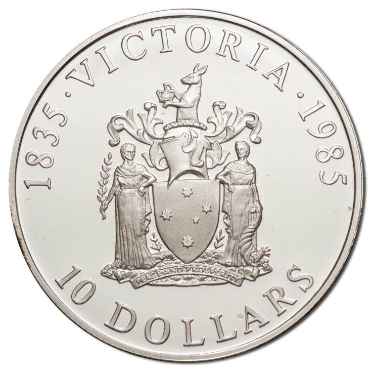 Australia Victoria 1985 $10 Silver Proof Coin