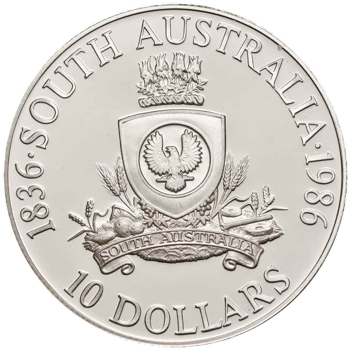 Australia South Australia 1986 $10 Silver Proof Coin