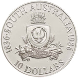 1986 $10 South Australia Silver Proof Coin