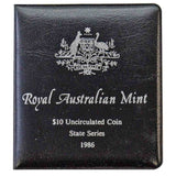 1986 South Australia $10 Silver Uncirculated Coin