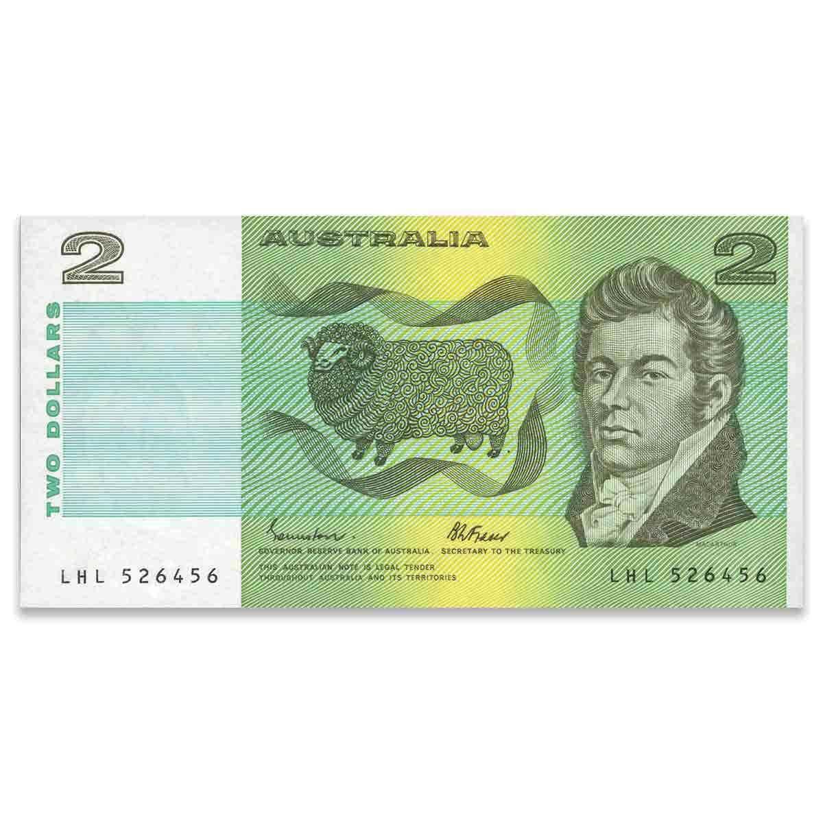 1985 $2 R89 Johnston/Fraser Banknote Uncirculated
