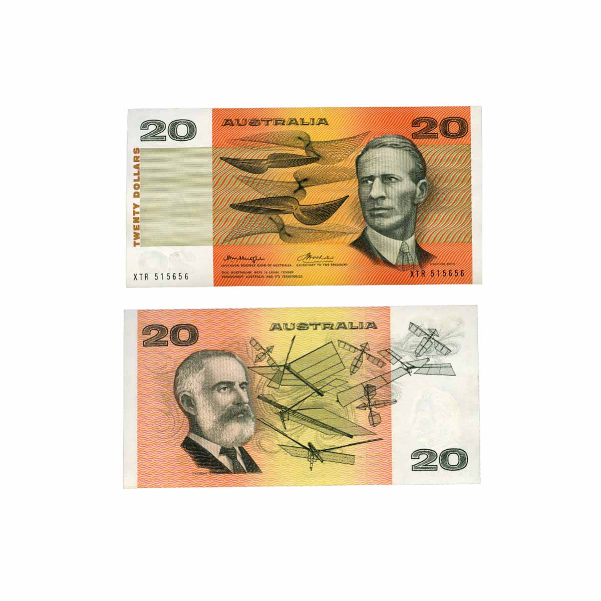 1976 $20 R406a Knight/Wheeler Centre Thread Banknote Uncirculated